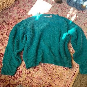 Teal Textured Women's Sweater